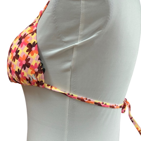 Hurley Retro Floral Daisy Triangle Bikini Set NWT Medium - Picture 4 of 10